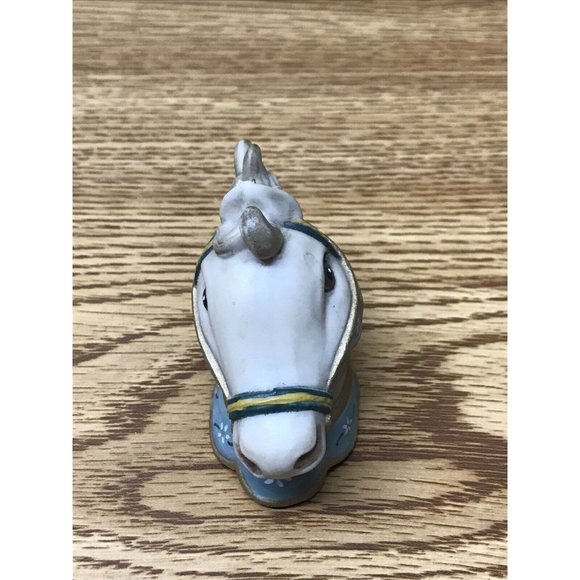 Carousel Horse Head Porcelain Bell Ornament Approx 3.5" Tall EUC - Picture 4 of 8